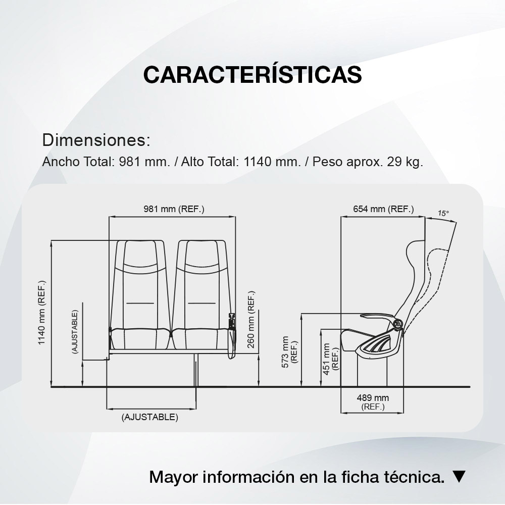 Diagrama Asiento Pioneer Plus